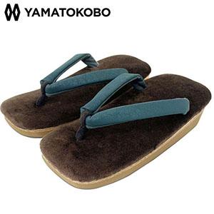 雪駄 日本製 サンダル 厚底 和風 紳士 泥よけ 泥はね防止 起毛ベロア メンズ H920 焦茶