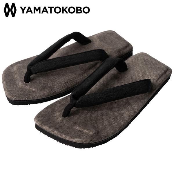 雪駄 日本製 -Re:休- 奈良墨染め 黒麻のぞき花緒 メンズ R2033