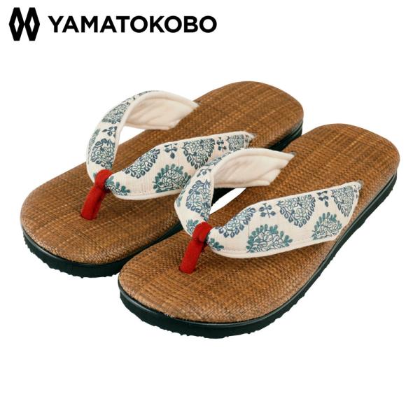 雪駄 ラタンメッシュ焦茶 菱型花卉-ひしがたかき- レディース R256