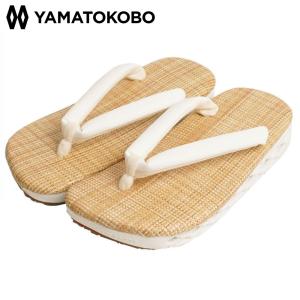 スニーカー雪駄 YAMATOKOBO -cross- パナマメッシュ生成天板 白鼻緒 白ソール YC09 PANAMA｜大和工房
