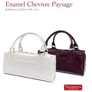 濱野皮革工藝 エナメル セレブミニボストン 銀座大和屋 HAMANO 濱野