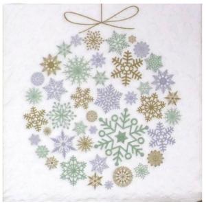 手芸 デコパージュ ペーパーナプキン デコパージュ用 ペーパー クリスマス Chiristmas xmas ペーパーナフキン　xmas・雪結晶の