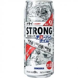 サンガリア ストロングチューハイタイム ゼロ ドライ 490ml 9度 24本入り【5,000円以上...