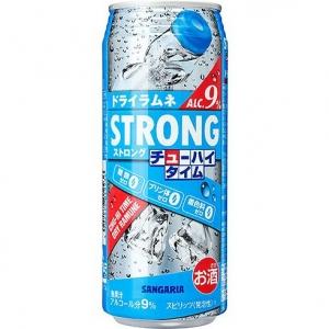 ストロングチューハイタイム ゼロドライ ラムネ 490ml 9度 24本入り【5,000円以上送料無...