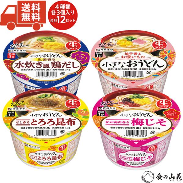 【送料無料】小さなおうどん 詰め合わせ 12個セット 食べきりサイズ インスタントうどん ご当地即席...