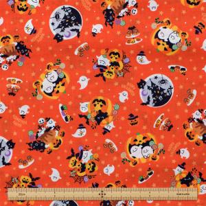 ハロウィン柄 生地 シーチングプリントSP65...の詳細画像3