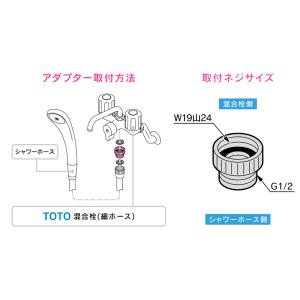 GAONA シャワーホース用アダプター GA-...の詳細画像3