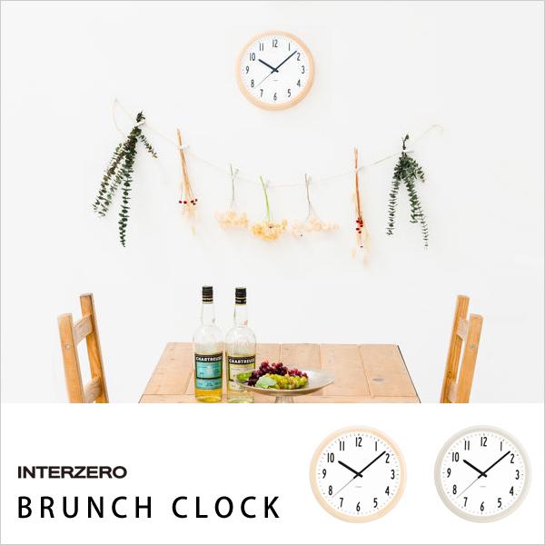 特典付 INTERZERO インターゼロ BRUNCH CLOCK ブランチクロック 時計 掛け時計...