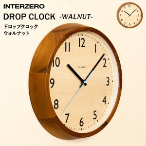 INTERZERO インターゼロ DROP CLOCK ドロップクロック ウォルナット CH-039WN 時計 壁掛け 北欧 おしゃれ シンプル 北欧｜yamayuu