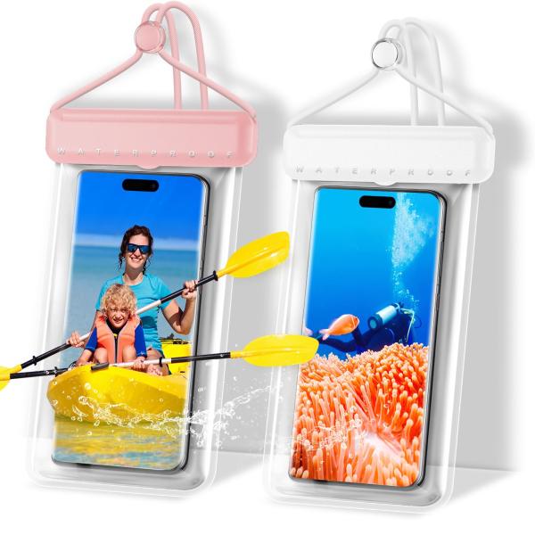 スマホ 防水ケース 新登場 &amp; 2枚セット IPX8完全防水 指紋認証/Face ID認証対応 高透...