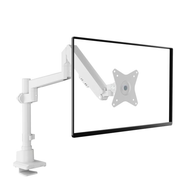 グリーンハウス モニターアーム ガス圧式 17-32インチ対応 耐荷重1-9kg 4軸 ホワイト G...