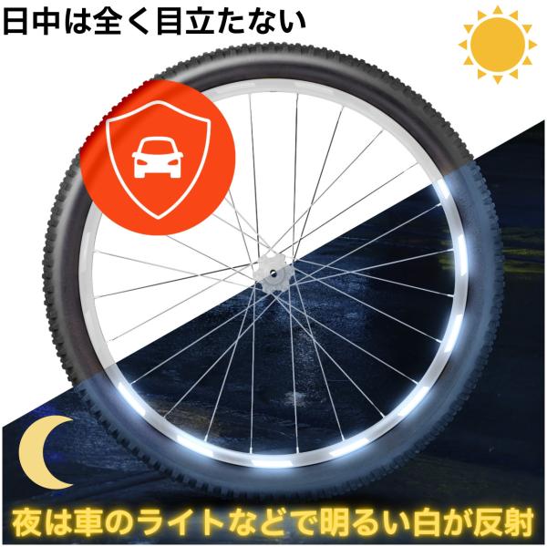 Luxshield 自転車リフレクターステッカー - 60ピースセット 26、27.5、28、29イ...