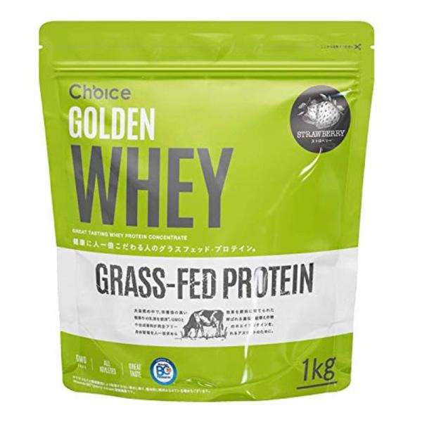 Choice GOLDEN WHEY (ゴールデンホエイ) ホエイプロテイン ストロベリー 1kg ...