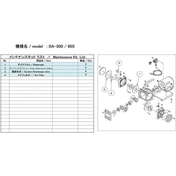 ULVAC DA-30D/60S用メンテナンスキット DA-30D/60S