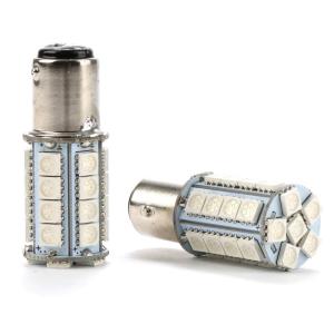 S25 ダブル球 逆流防止回路内蔵 3chip×30SMD アンバー 12V専用 LEDバルブ｜yammy-yammy