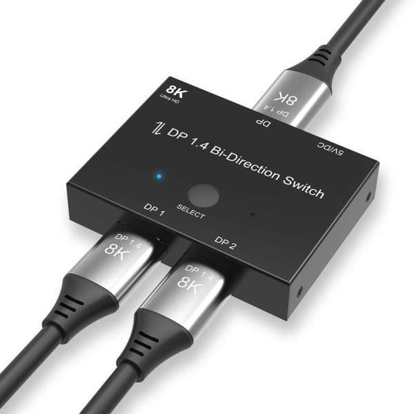 CABLEDECONN DisplayPort 8K DP 1.4スイッチ双方向Displaypor...