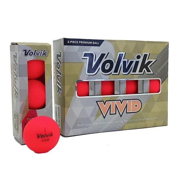 ボルビック 2022年 Volvik(ボルビック)ゴルフボール VIVID 22 レッド 1ダース(...