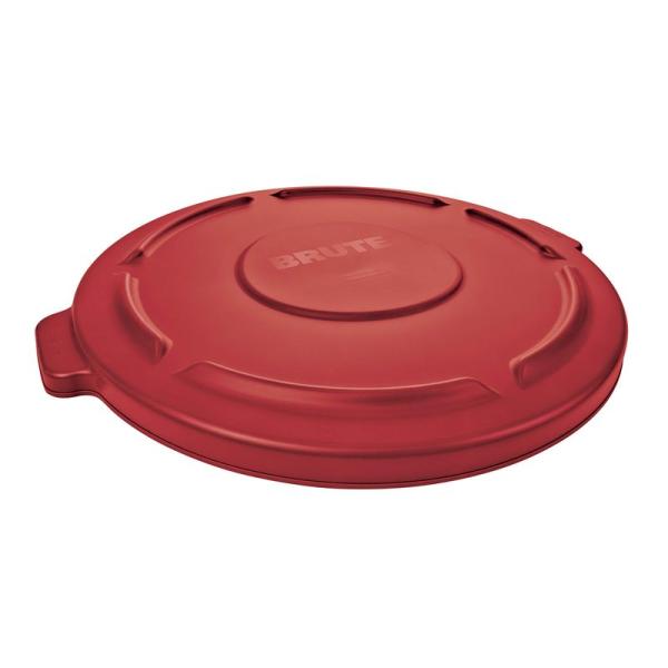 ラバーメイド(Rubbermaid) 32ガロンBRUTE丸型コンテナ用フタ 赤 FG263100R...