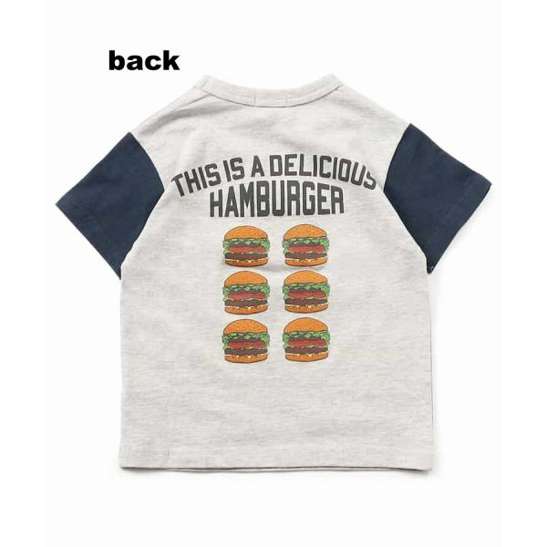 30%OFF/メール便/子供服/キッズ/トップス/半袖/ハンバーガー/カラバリグラフィックTシャツ/...