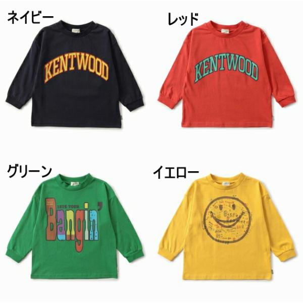 メール便/子供服/キッズ/トップス/男の子/女の子/Tシャツ/長袖/カラバリグラフィックロンT/F....