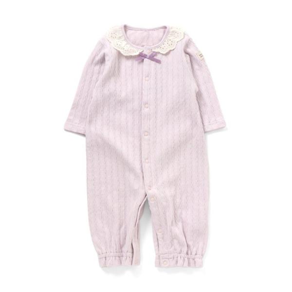 【30%OFF】メール便/ベビー/子供服/キッズ/女子/長袖/カバーオール/リボン/2WAY/ペール...