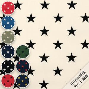 生地 ツイル 星 柄 綿 100％ 布 / ツイル星 KTS3681 / 50cm単位