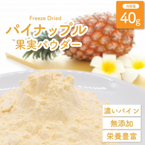 フリーズドライ パイナップル果実パウダー 40g 添加物不使用 パインパウダー 製菓材料 粉末 トッ...