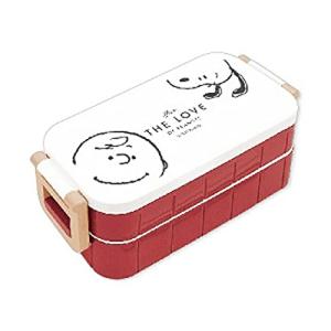 カミオジャパン スヌーピー 抗菌2段ランチボックス フェイスアップ