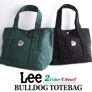 Lee リー ブルドッグ トートバッグ ミニトート DUNGAREES ロゴ シンプル ランチトート お買い物 ショッピング 手さげ 習い事 お弁当 犬 わんこ 刺繍