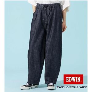 EDWIN LADIES サーカスワイド デニムイージーパンツ EASY CIRCUS WIDE エドウィン レディース EDL EASY WEAR トレンド感のあるワイドイージーパンツ ELE07-00