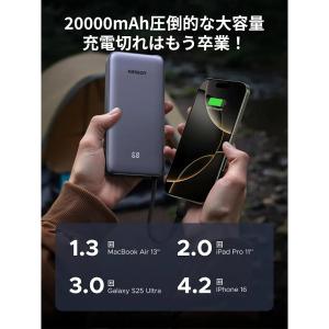 UGREEN モバイルバッテリー 20000m...の詳細画像1