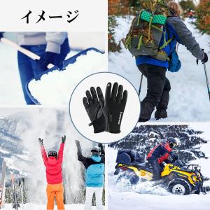 スマホ対応 手袋 グローブ 防寒 防風 防水 ...の詳細画像3