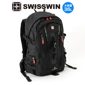 SWISSWIN バックパック リュック リュックサック メンズ 通勤 通学 大容量  ポケット 多い 軽量 高校生 小物入れ サイトポケット ウエストベルト  セール