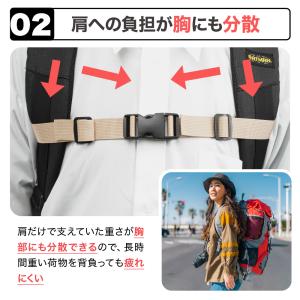 チェストベルト リュックズレ落ち防止 バックル...の詳細画像5