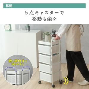 収納棚 キャスター付き キッチン 収納 ランド...の詳細画像5