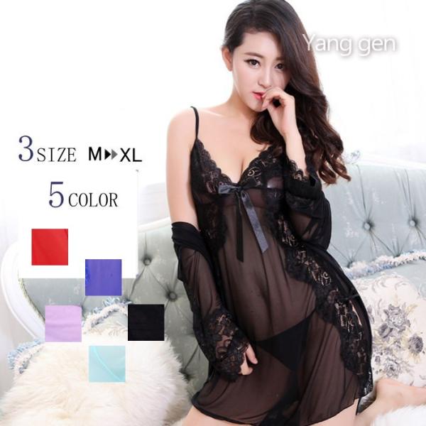 スリップ インナー ランジェリー 下着 セクシー キャミソール  ベビードール 3点セット ショーツ...