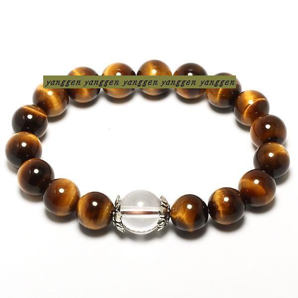 AAA天然タイガーアイブレスレット/ナチュラルクリスタル レディース