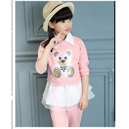 tシャツ Tシャツ 子供服 長袖 ワンピース ブラウス 女の子 キッズ 花柄 リボン 子供ドレス 2...