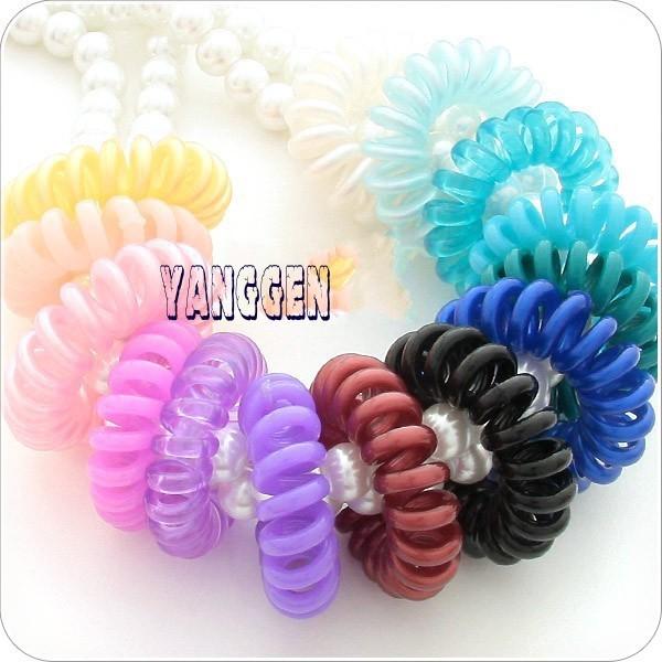 セットアップ 300円5個セット●ぐるぐるの電話線みたいな可愛いヘアゴム/送料無料キャンペーン対象外...