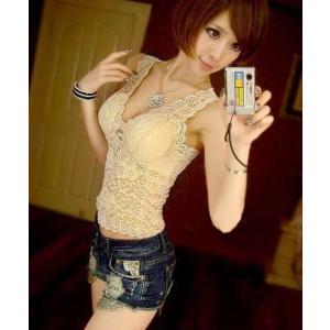 レース チューブ トップ レースベアトップ 下...の詳細画像5