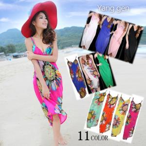 大判パレオ ビーチワンピース レディース パレオ ラップワンピース