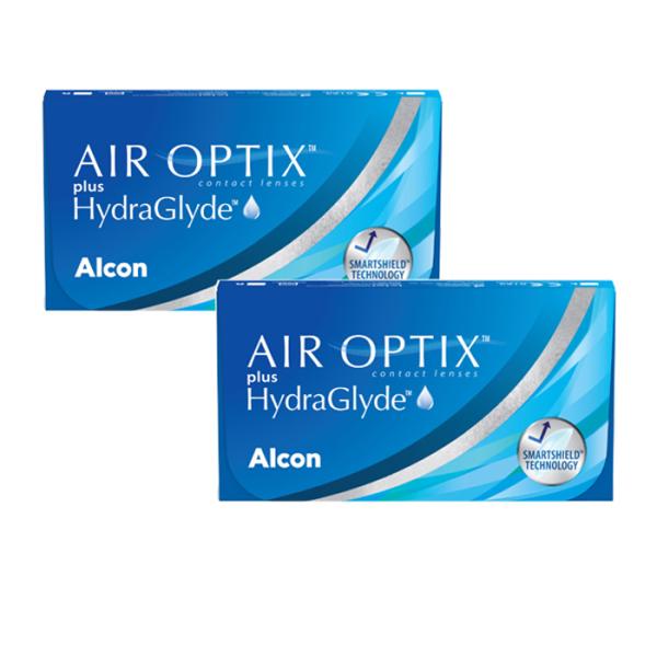 AIR OPTIX HydraGlyde/エア オプティクス プラス ハイドラグライド2箱両眼3ケ月...