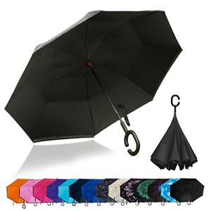 BYNDBYND 濡れない傘 自立できる傘 逆さに閉じる傘 遮光率99％のUVカット 晴雨兼用傘 男女兼用 選べる18種類 ギフトに最適 長
