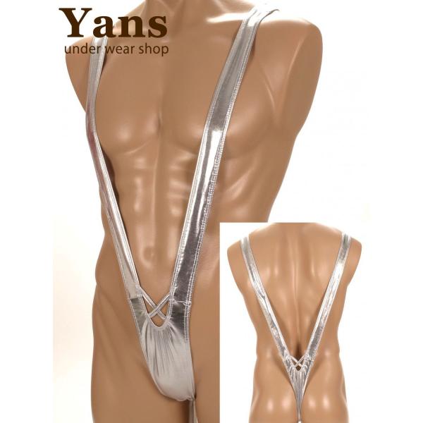 キラキラメタリック生地　サスペンダーＴバック