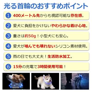 光る首輪 ペット LED首輪 散歩 犬 おしゃ...の詳細画像3