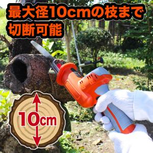 高枝切りのこぎり 剪定バリカン 「12Vコード...の詳細画像5