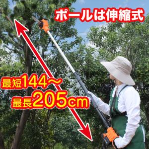 高枝 チェーンソー「24Vコードレス高枝チェー...の詳細画像5