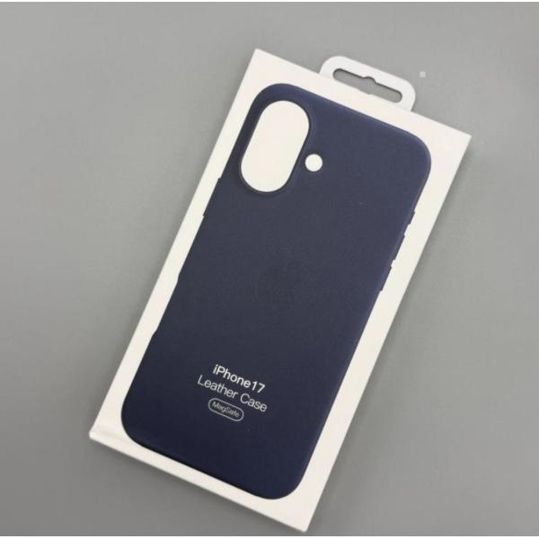 iPhone17 レザーケース-　ブルー MagSafe対応 アップル アイフォン 並行輸入品 ケー...