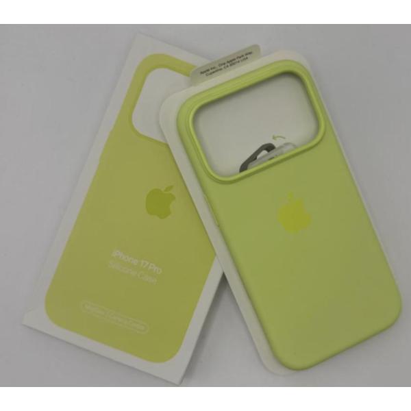 iPhone17pro シリコンケース ネオンイエロー MagSafe対応 アップル アイフォン 並...