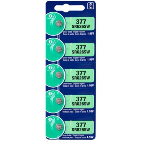 5個入  muRata 377 sr626sw 旧：SONY(ソリー)SR626SW(377) 時計...